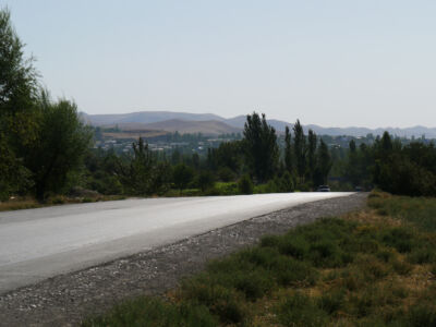 Blick auf das Turkestan Gebirge
