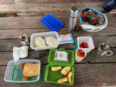 Picknick mit Erdbeeren