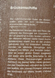 Denkmal für die Brückenschiffe im 1. Weltkrieg