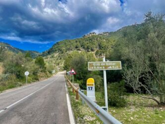 Beginn Anstieg zum Coll de Sóller