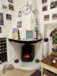 Kamin im Cafe