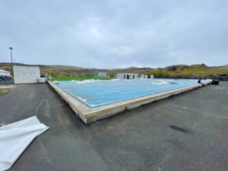 Zerstörte Hamarhallin (Ballonhalle) in Hveragerði