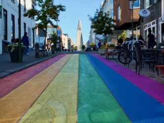 Blick zur Hallgrimskirkja