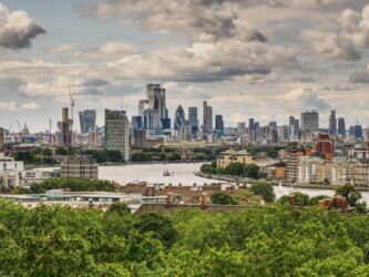 Skyline London vom Royal Observatory