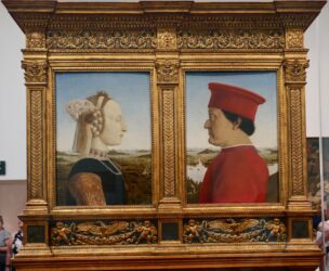 "Das Herzogspaar von Urbino Federico da Montefeltro und Battista Sforza" - Piero della Francesca