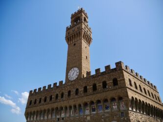 Blick auf den Pallazzo Vecchio von den Uffizien