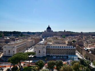 Blick auf den Petersdom von der Engelsburg