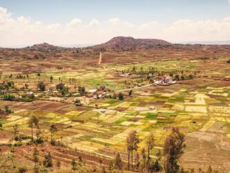 Aussicht vom Anstieg zum Vulkan