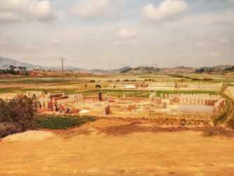 Ziegelsteinproduktion