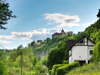 Blick auf die Dornburger Schlösser