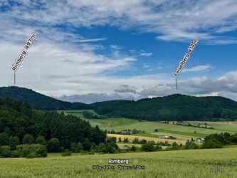 Blick zum Rimberg (497 m)