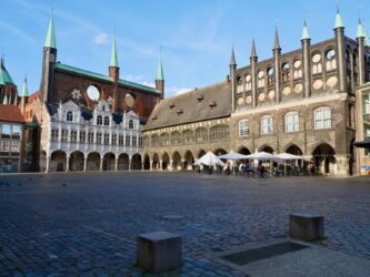 Lübecker Rathaus - Renaissancelaube, Langes Haus und Neues Gemach