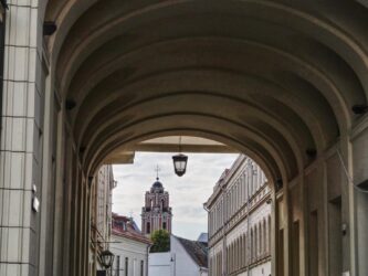 Blick auf Kirche der Hl. Katharina