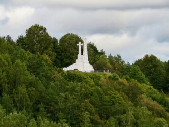 Blick auf die "Drei Kreuze"