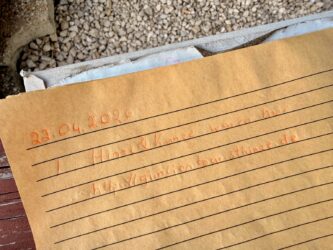 Eintrag ins Gästebuch