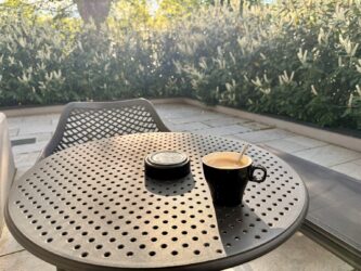 Kaffee auf der Terrasse