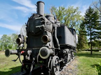 Historische Dampflok bei Balatonszemes