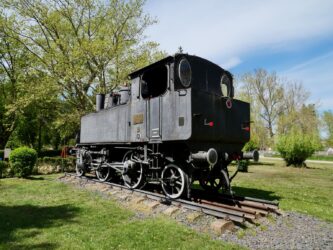 Historische Dampflok bei Balatonszemes